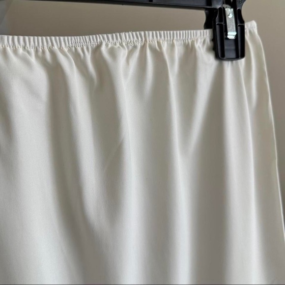 handmade ivory off white nylon satin lace trim mini slip skirt - Picture 6 of 7